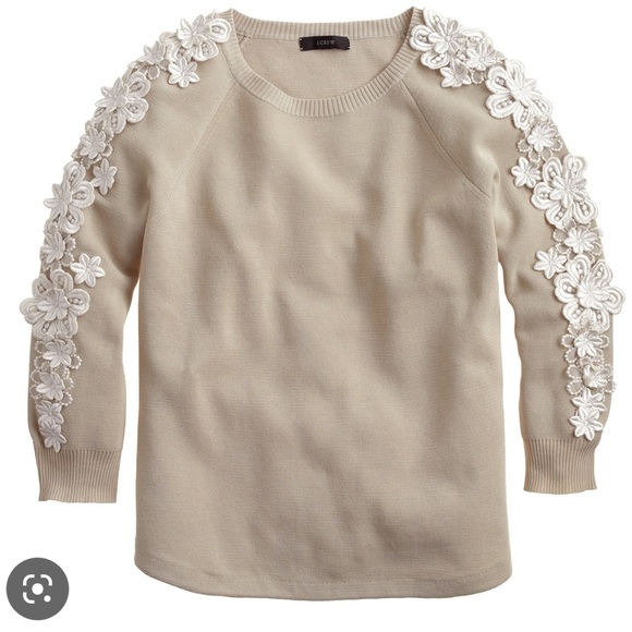 J. Crew Sweaters - J. Crew Sweater with Flower Sleeves